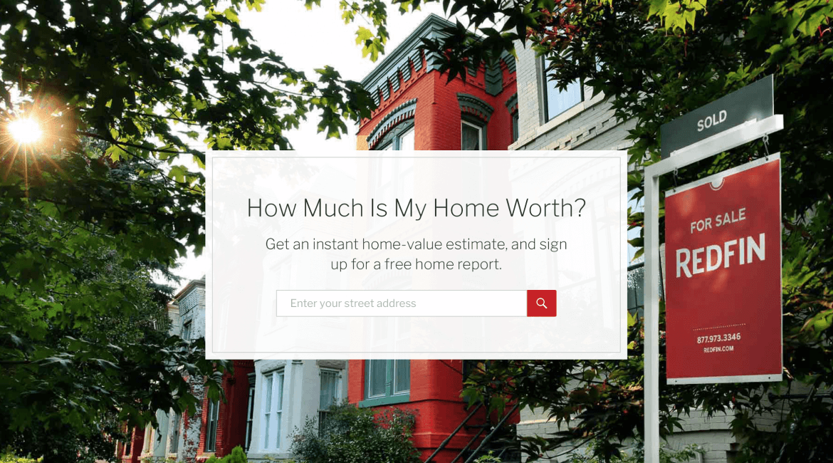 Redfin Home Valuation Landing Page