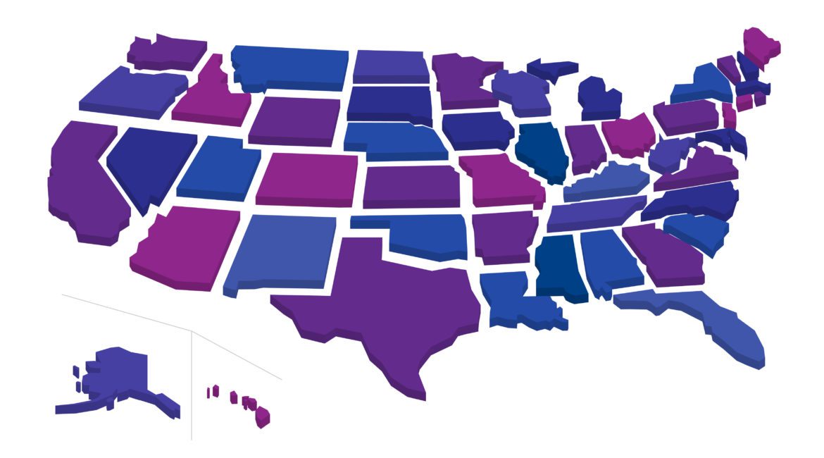 how many real estate agents are there in each state?