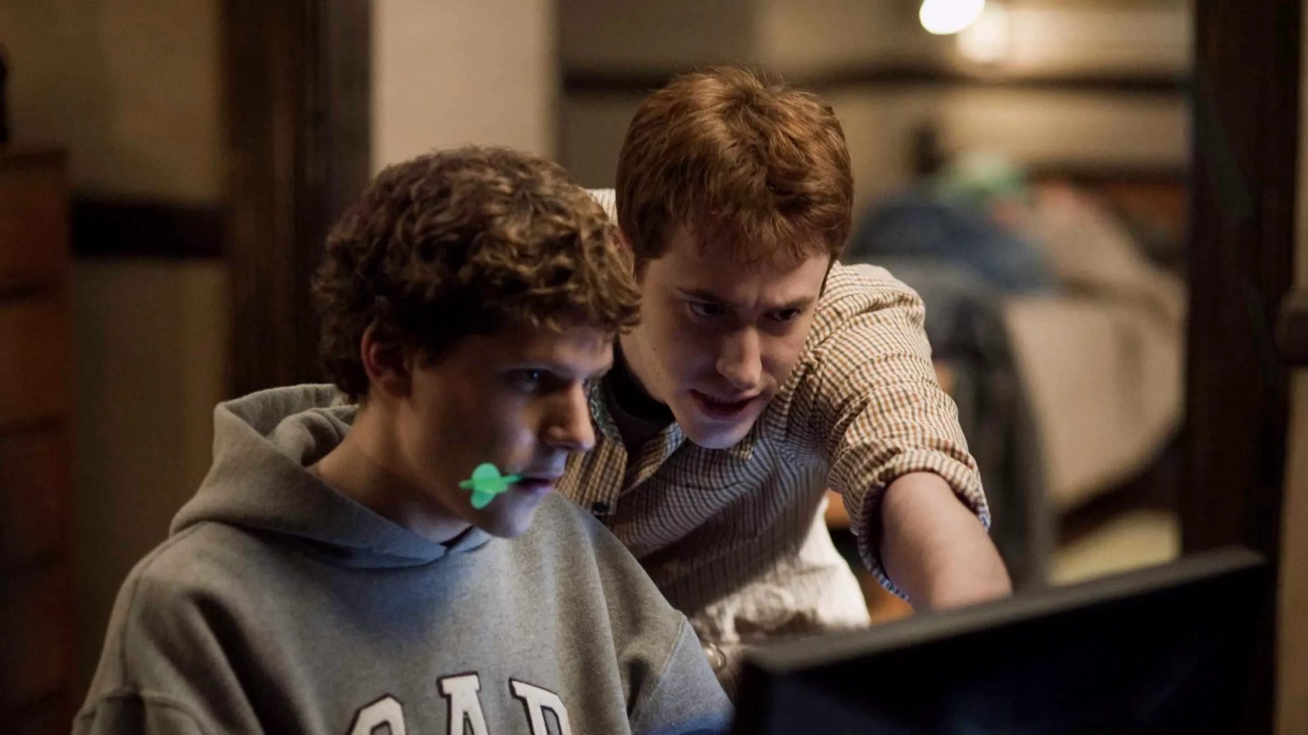 Mark Zuckerberge in a scene from the social network movie